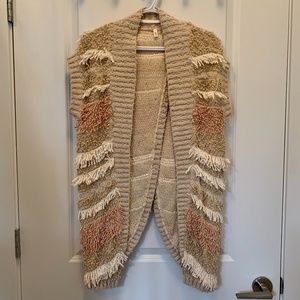 Anthro Moth Quinta Textured Split Back Vest